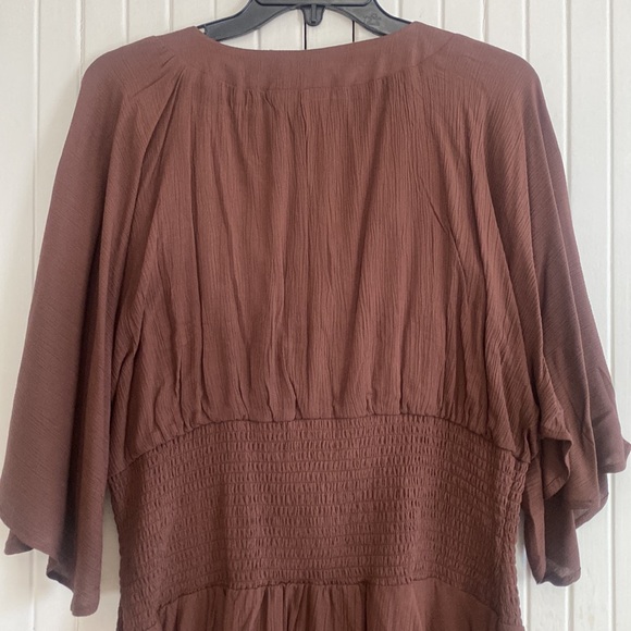 Mini Dress / Brown with Bead detail - Picture 8 of 10